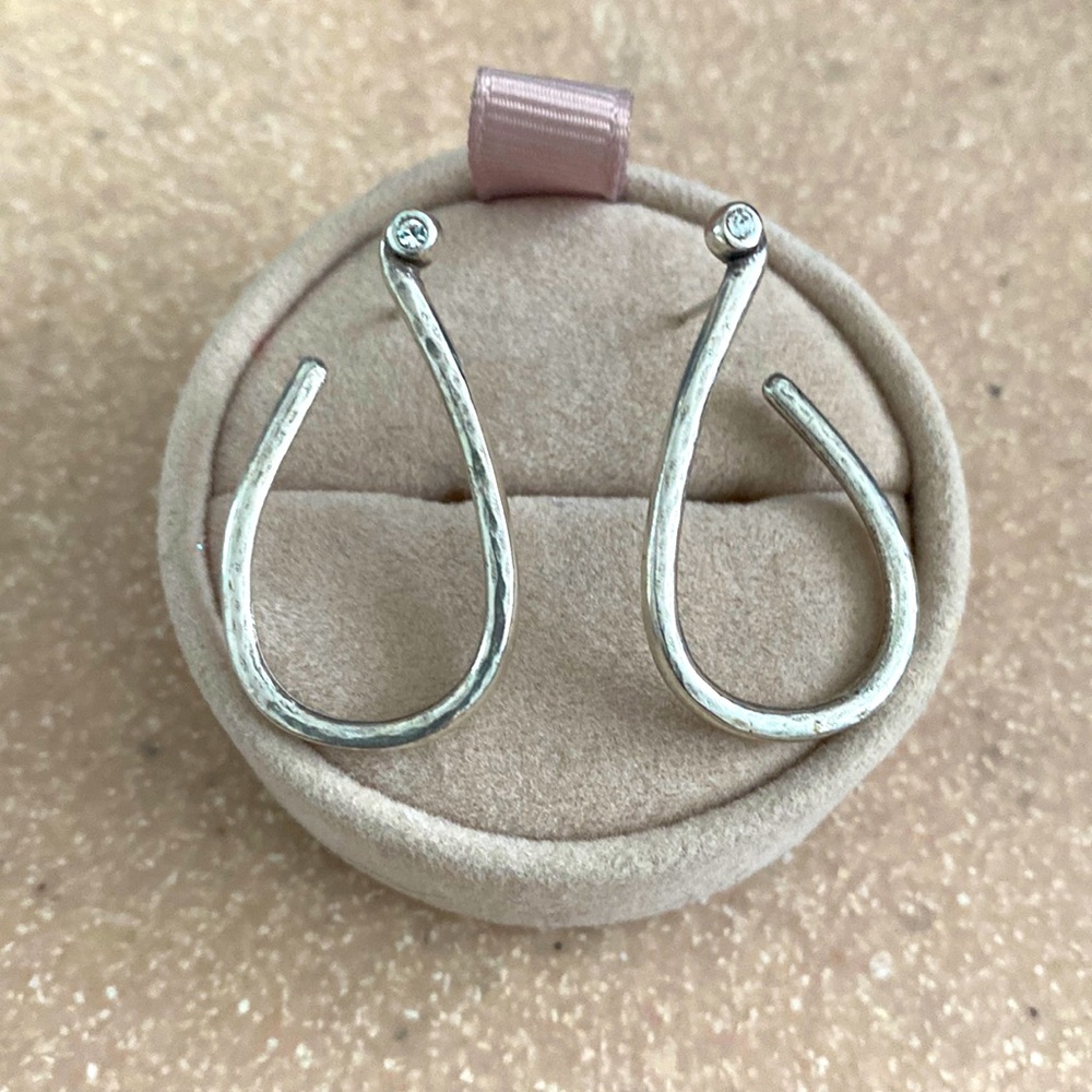 Brighton post hoop earrings with Swarovski crystals!